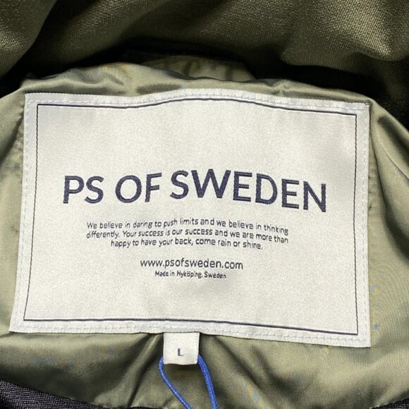 NEW PS Of SWEDEN Womens Jacket Moss Green Size L Gina Quilted Full Zip - Picture 5 of 12